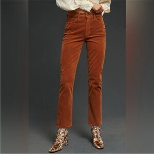 Mother Insider Crop Step Fray Pants‎ Hopscotch Cords Corduroy Size 28
